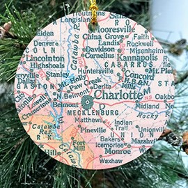 Charlotte NC Christmas Ornament