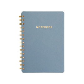 Book of Notes,Spiral Binding, Eco Friendly, PU Leather (Vegan Leather), A5, Lined, Blue
