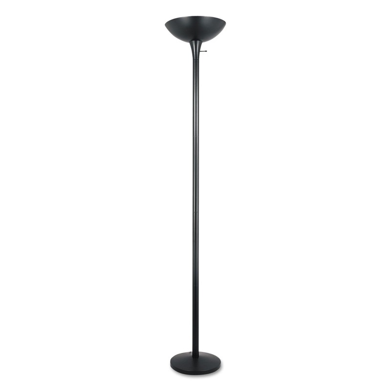 Alera ALE Torchier Floor Lamp, 72" High, Black