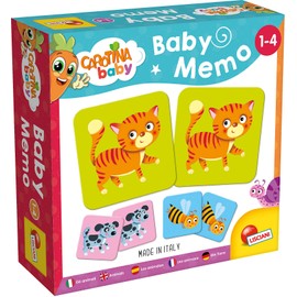 Lisciani - Baby Memo - Animals - Educational Board Game - Memory and Thinking Game - 24 Cards - For Children from 1 to 4 Years - Carotina Baby