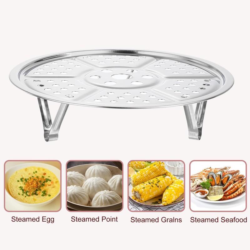 uxcell Stainless Steel Steamer Rack with Stand, 7.9 Inches Pot