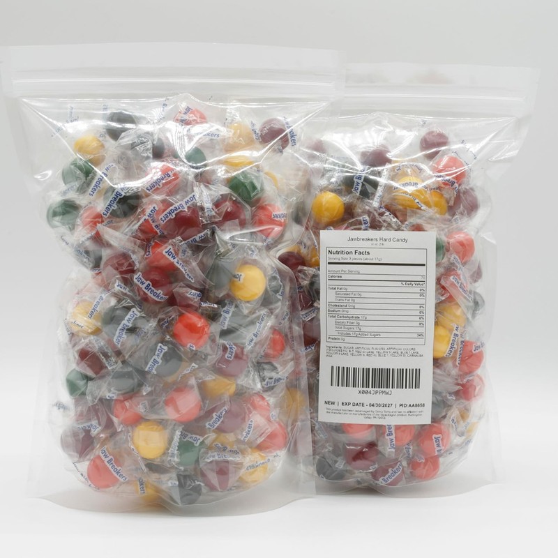 JAW BREAKERS Hard Candy 2 lb – 5 Assorted Fruit