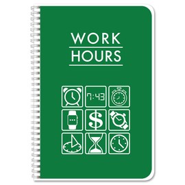 BookFactory Work Hours Log Book/Working Hours Tracking Journal/Plant Worker Tracking Hourly Shifts Tracker Notebook - Wire-O, 112 Pages, 6'' x 9'' (BX) (Made in USA)
