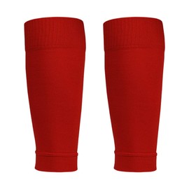 Paquete de 2 calcetines de compresión para piernas de fútbol profesional para pantorrillas, sobre la pantorrilla, fútbol, béisbol, baloncesto, rugby, lucha última intervensión, Rojo -, 6