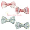 Plaid Cat Collar with Bow Tie Bell Breakaway Daisy Kitten