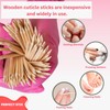 Perfect Stix Manicure Cuticle Wooden Sticks 4" Length ( pack