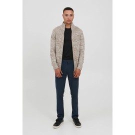 !Solid Pomeroy Men's Cardigan Chunky Knit Pullover with Stand-Up Collar - Dune (5409) Plain, size: m