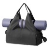 Gym Duffel Bag with Shoe Compartment and Yoga Mat Strap,