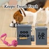 NIXBYO Metal Dog Treat Container Set of 2-9.5x5.9In & 8.6x5In