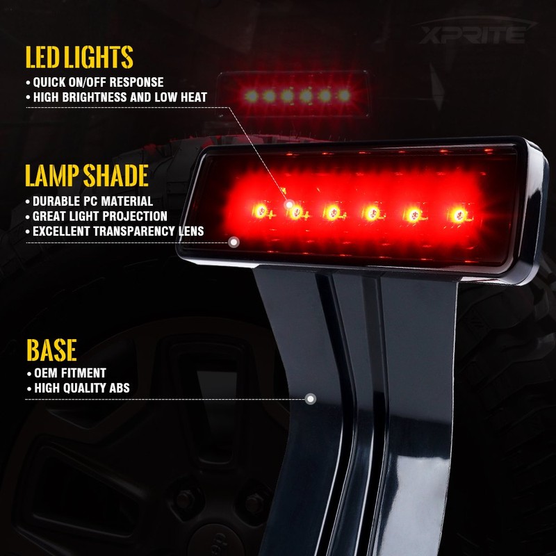 Xprite LED Third Brake Lights w/ Smoke Lens High Mount