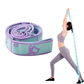 ChasCoCo Ballet Stretch Bands Stretch Bands Fitness Bands Leg Stretcher High Elasticity 8 Strength Yoga Stretch Strap Training Belt Anti-Slip Adjustable (Blue)