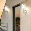 2Pcs Stainless Steel LED Solar Power Wall Mount Light Outdoor