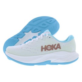 HOKA Rincon 4 Womens Shoes Size 8.5, Color: Frost/Rose Gold