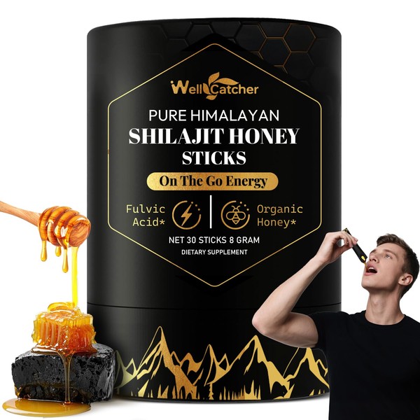 Himalayan Shilajit Honey Sticks Organic- Honey Packets for Men Women