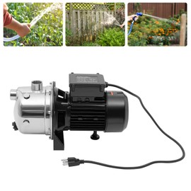 TFCFL 1.5 HP Shallow Well Pump, 115V 1200 GPH Garden Jet Pump, Water Transfer Draining Irrigation Jet Pump for Garden Lawn Irrigation System (W/O Controller)