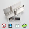 Double Toilet Paper Holder with Shelf Brushed Nickel Toilet Paper