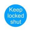 Seco Keep Locked Shut Sign, 100mm x 100mm - 1mm