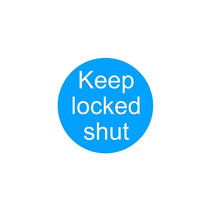 Seco Keep Locked Shut Sign, 100mm x 100mm - 1mm