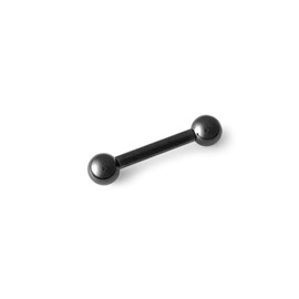 Grade 23 Black PVD Coated Titanium Straight Barbell 16g 5/16