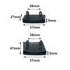 Gad2go 36 Pieces Plastic Bed Slat Caps 53mm-55mm Bed Slat