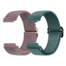 ZoRoll Nylon Band, 0.8 inch (20 mm), 0.9 inch (20 mm), Compatible with 0.8 inch (20 mm), Braided Elastic Watch Strap, 0.8 inch (20 mm), Aluminum Alloy, Stepless Adjustment, Quick Release, Unisex,