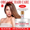 Bio-Haarpflege, Keratin, 250 ml, natürliche Bio-Maske, repariert, spendet Feuchtigkeit, nährt,