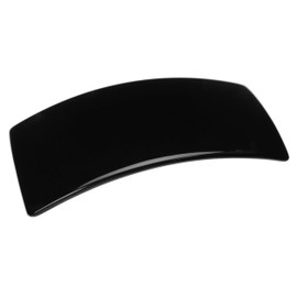 France Luxe Wide Rectangle Barrette - Black