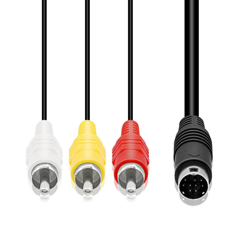 Mcbazel AV Cable for Genesis 2 3, 1.8M/6FT RCA Composite