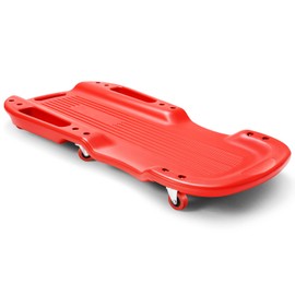 CAAP DRIVEN 38" Rolling Vehicle Repair Garage/Shop Creeper with Dual Tool Trays and 6 Casters, CAAP-TOLS-CRPLOW-38-RD