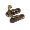 Raguso 12pcs Antique Latch Hook Hasp Jewelry Box Latch Left