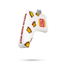 Pins & Aces Bogey King Blade Putter Cover – Premium Hand-Made Leather Headcover – Tour-Quality Protection for Blade Putters – Funny Fast-Food Golf Accessory – Flame-Grilled Style for Your Bag