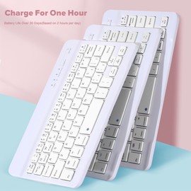 Wireless Keyboard 7 Inch Mute Compact Ultra Thin Bluetooth Wireless Single Keyboard for Phone Tablet PC