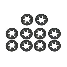 sourcing map Press Lock Washer Locking Clips Internal Tooth Washers M8 x 18 mm 65Mn Black Pack of 10