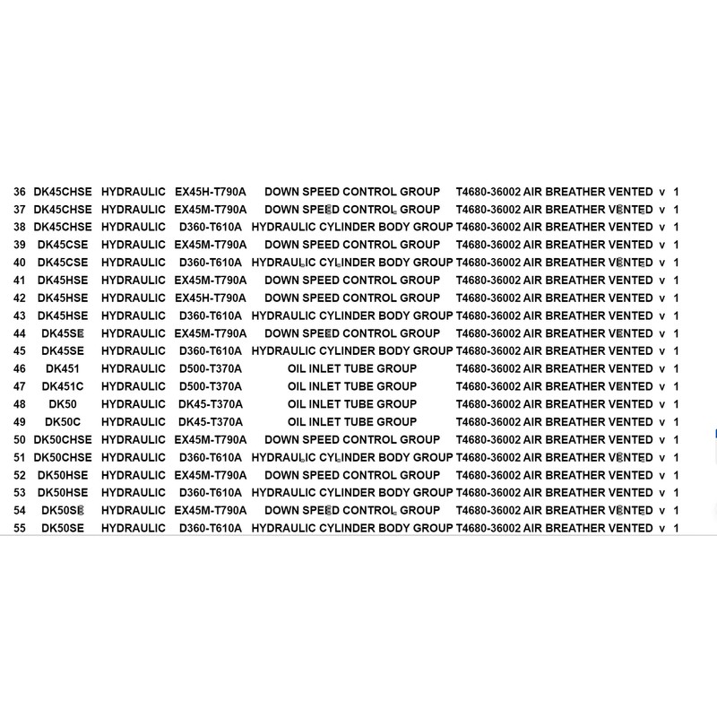 BHRUSO Replace KIOTI T4680-36002 Vented Air Breather for CK, DK