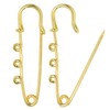 30pcs Heavy-Duty Safety Pins, 3-Loop Decorative Brooch Pins