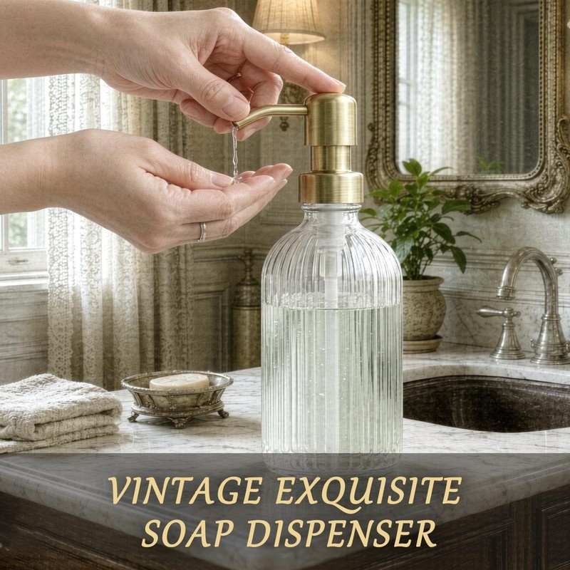 4 Pcs Soap Dispenser Pump Replacement, Gold Stainless Steel