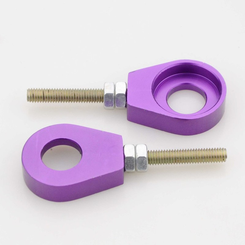 GOOFIT 15mm Performance Chain Adjuster Set for Dirt Bike Purple
