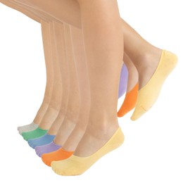 CALZITALY 6/12 Pairs Unisex Cotton Invisible Trainer Socks for Men and Women, Made in Italy, 6 pair - mixed g