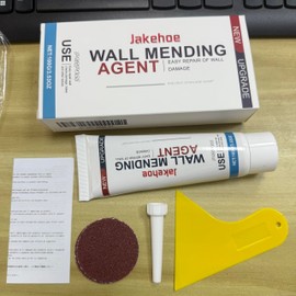 Wall Repair Kit 100g – Set of 5 Includes Wall Patch Filler, Nozzle Cap, Scraper & 2 Sandpapers, Easy Drywall Crack & Hole Repair Spackle Kit for Home Use