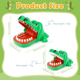 Raxfekro Pack of 2 Crocodile Teeth Toy, Crocodile Game Teeth for Children, Crocodile Tooth Game for Mental Skills, Fun Crocodile Mouth Finger Biting Game, Party Games, for Boys and Girls