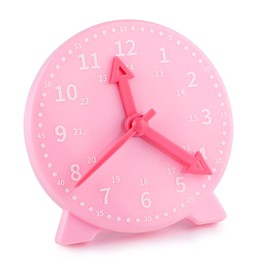 camelize Learning Clock, Children's Educational Game Clock, Time Teaching and Demonstration Clock Model, Learning Resources for Children in Early Education, 4 Inch 12/24 Hours from 4 Years (Pink)