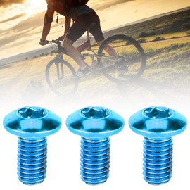 BOROCO Bicycle Brake Disc Screws, Pack of 12 M5 x 10 Mountain Bike Disc Brakes Rotor Screws Bicycle Bolts Brake Disc Screws for Road Bike Mountain Bike T25 Head (Blue)