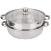 Simlug Steamer Pot,2-Layer Steamer Pot 2-Layer Stainless Steel Steamer, Cookware
