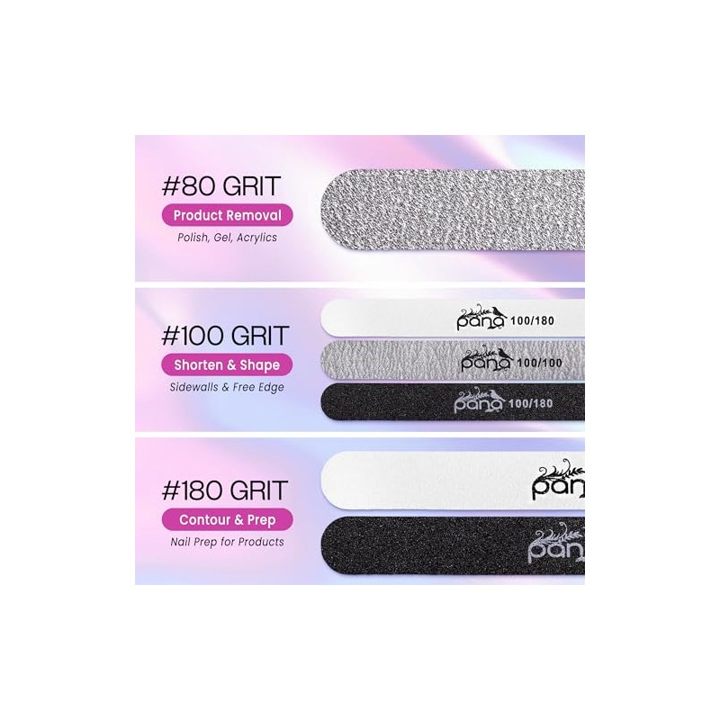 Pana (Grit: 100 x 180, paquete de 50 piezas) Limas