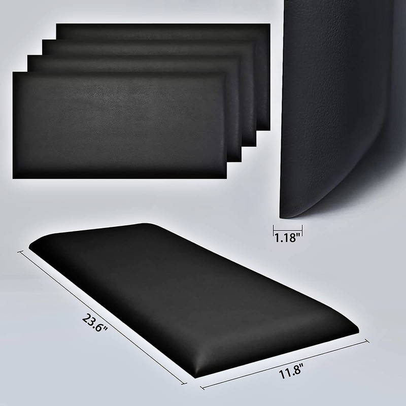 VEDHAA 3D Anti-Collision Wall Padding, Peel & Stick Upholstered Panels,