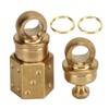 Quick Release Keychain Brass, Detachable Pull Apart Key Rings Separate