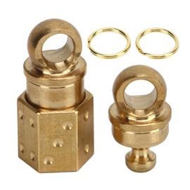 Quick Release Keychain Brass, Detachable Pull Apart Key Rings Separate Chain Snap Lock Holder for Car House Keys