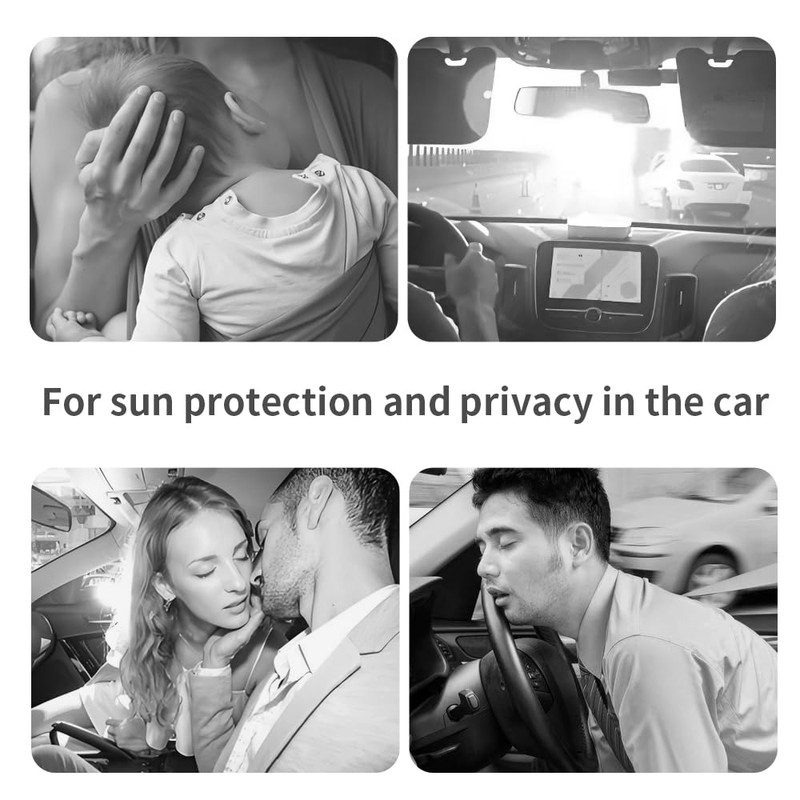 Car Sun Shade Kit,Large Car Curtains Include 1PC Car Divider