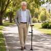 Folding Walking Cane for Senior Mobility – LED Light, Alarm