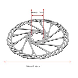 Brake Disc Rotors, 203mm/8 6 Bolts Bicycle Brake Disc Pad Cycling Accessory